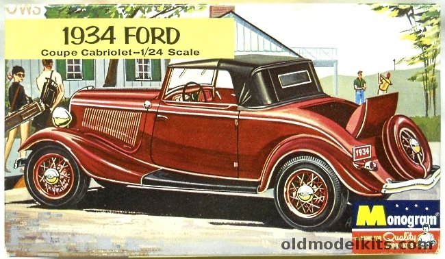 Monogram 1/24 1934 Ford Coupe or Convertible - Four Star Issue, PC119-150 plastic model kit